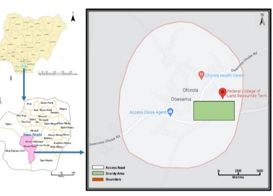 Map of Imo State Showing the Study Area