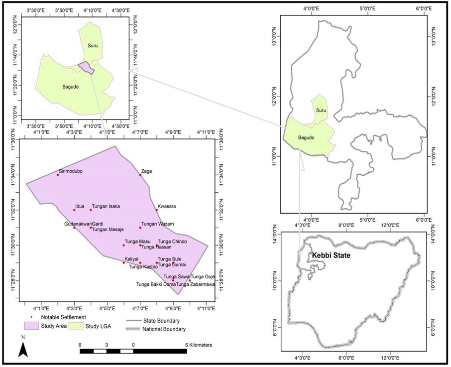 Map of Nigeria Showing the Study Area